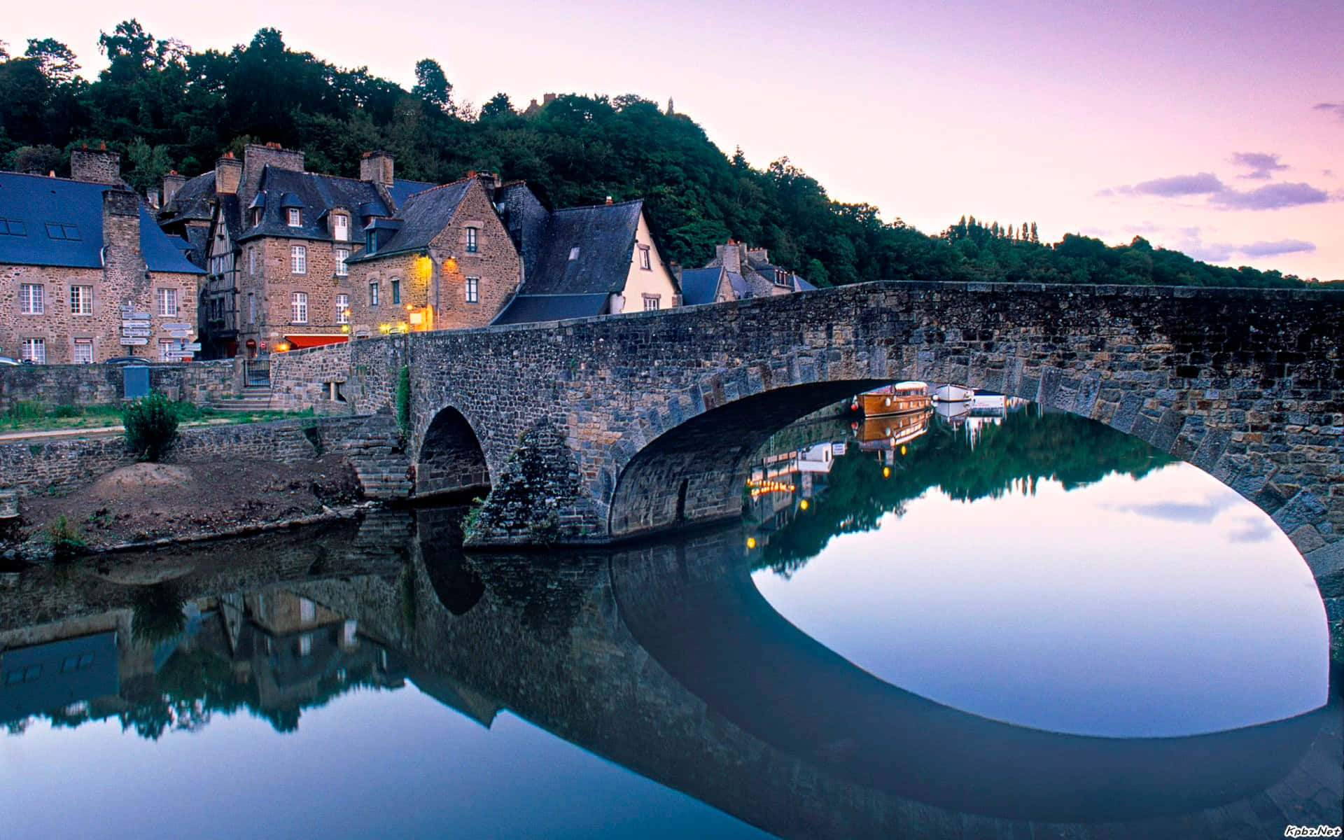 Ireland Desktop, stone bridge, calm river, Full HD Desktop Wallpaper