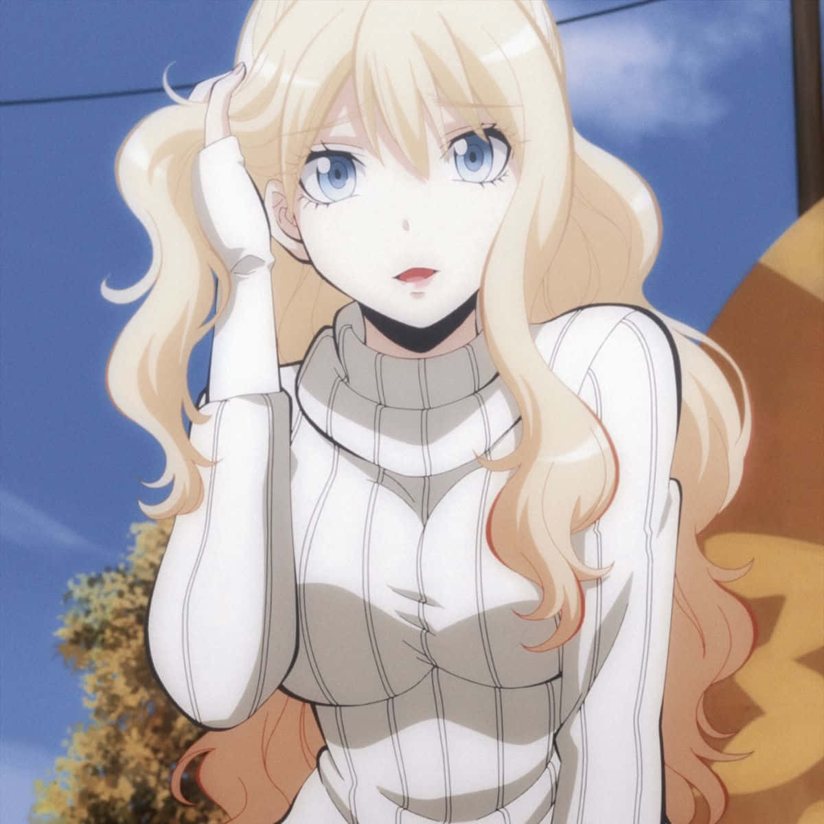 Irina Jelavić, blonde anime girl, blue eyes, SD Desktop Wallpaper