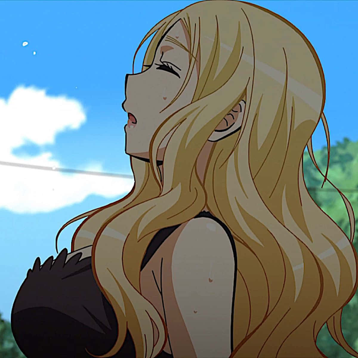 Irina Jelavić, anime girl, long golden hair, SD Desktop Wallpaper