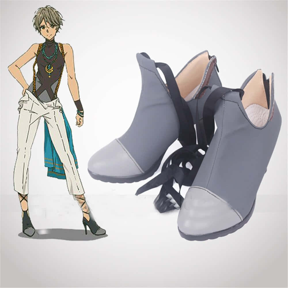Iris Cannary, gray hair, gray heeled ankle boots, SD Desktop Wallpaper