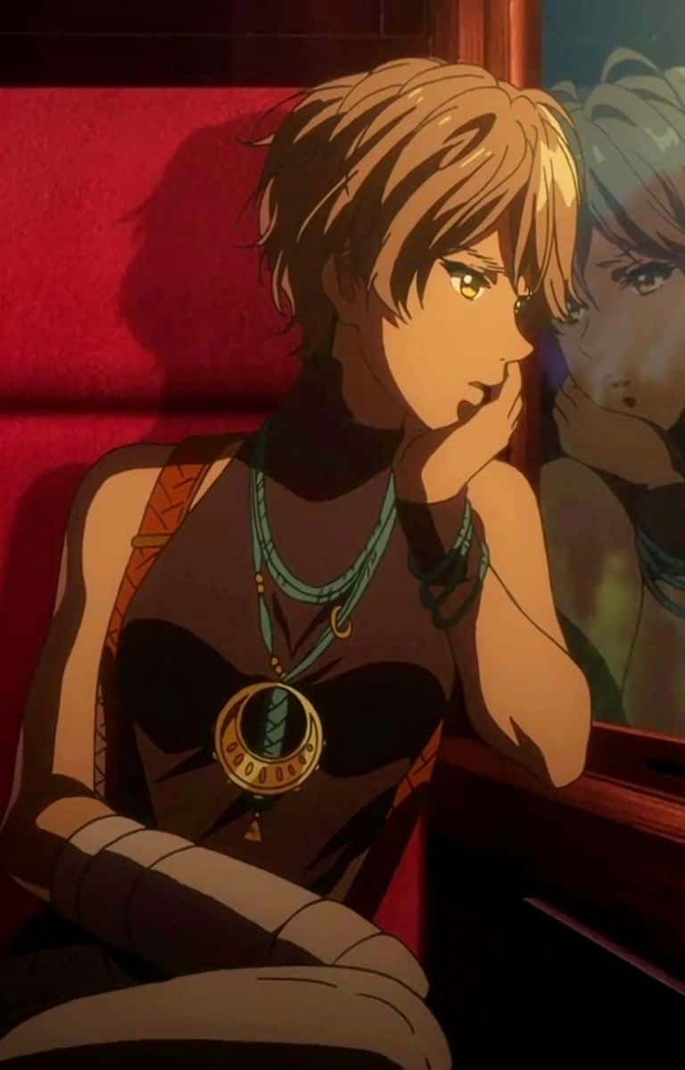 Iris Cannary, golden eyes, short brown hair, SD Phone Wallpaper