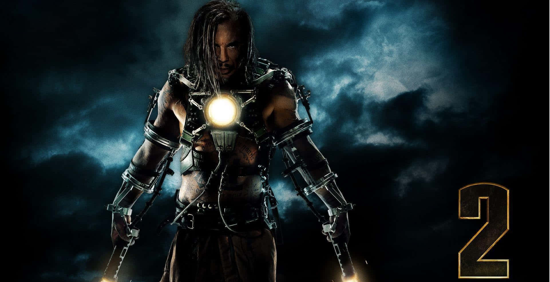 Iron Man 2, antagonist, glowing mechanical armor, Full HD Desktop Wallpaper