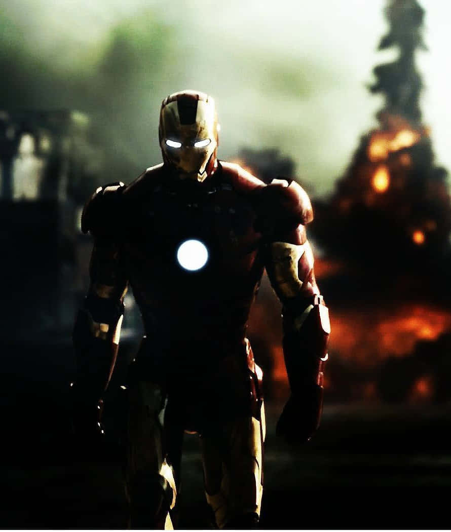 Iron Man, Iron Man 2, glowing eyes, SD Phone Wallpaper