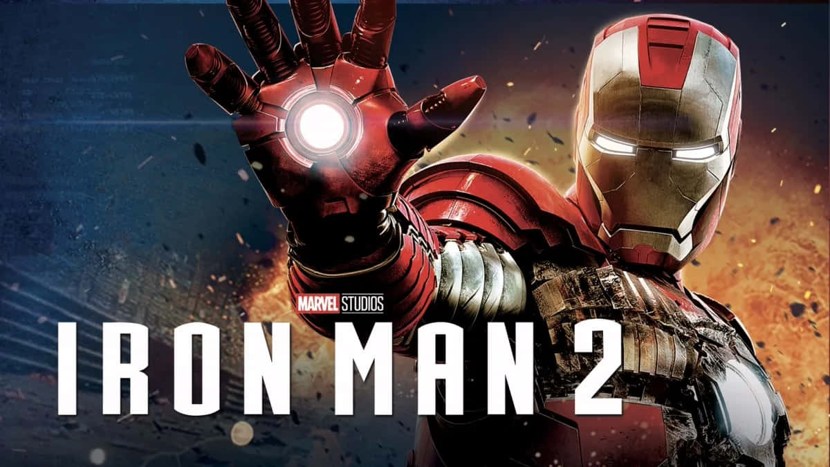 Iron Man 2, red and gold armor, repulsor hand, SD Desktop Wallpaper
