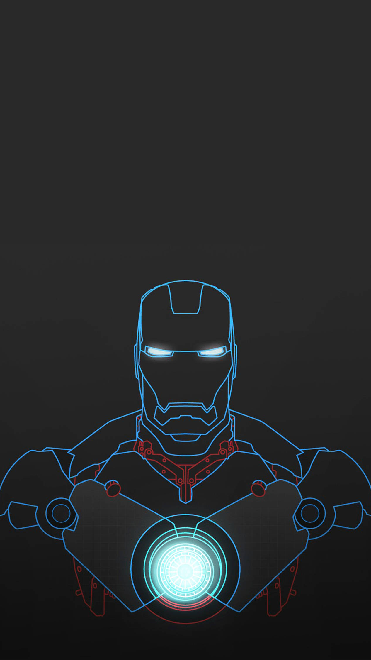 Iron Man, blue green arc, chest arc reactor, Full HD Phone Wallpaper