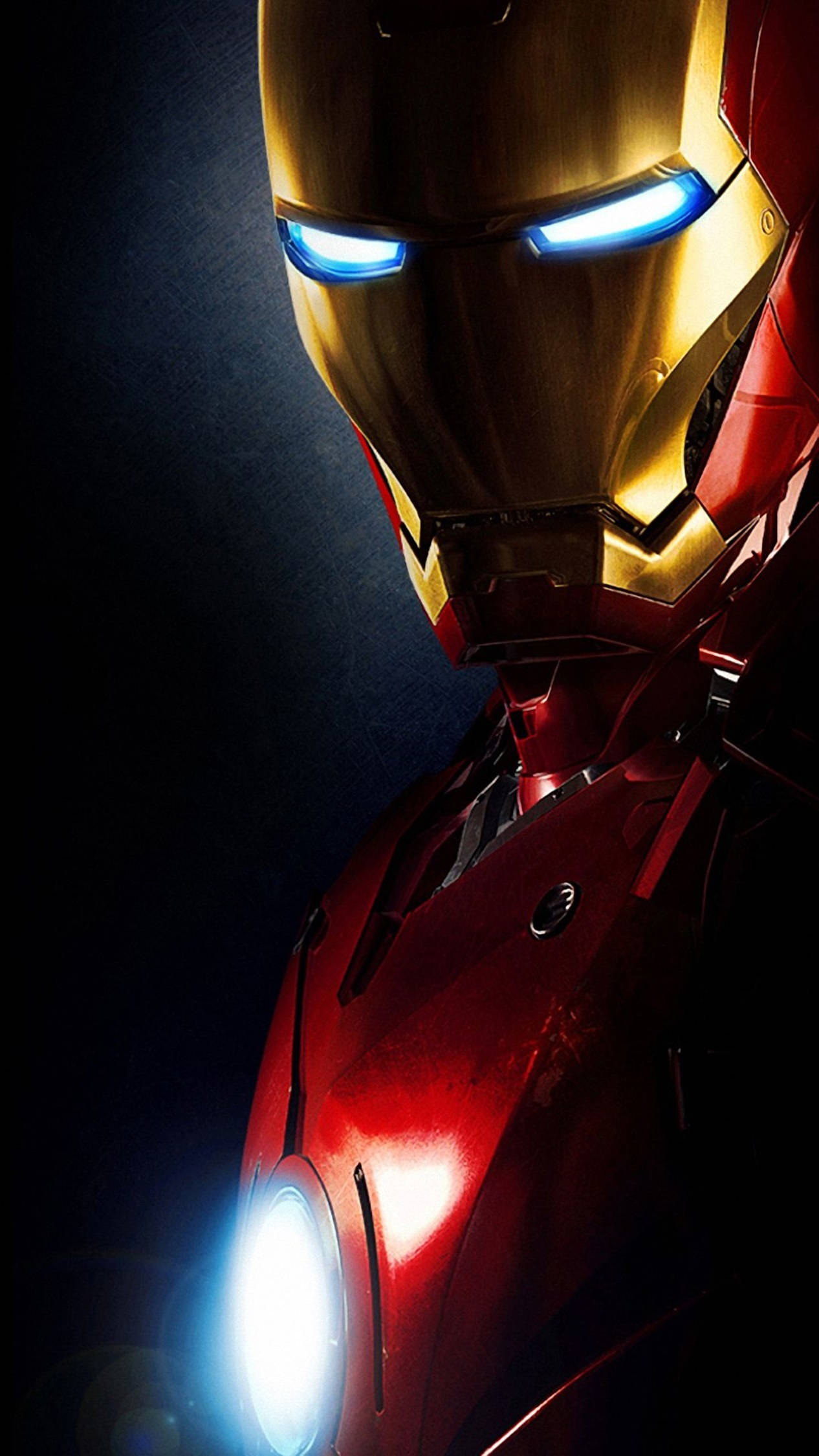 Iron Man, helmet, glowing blue eyes, Full HD Phone Wallpaper
