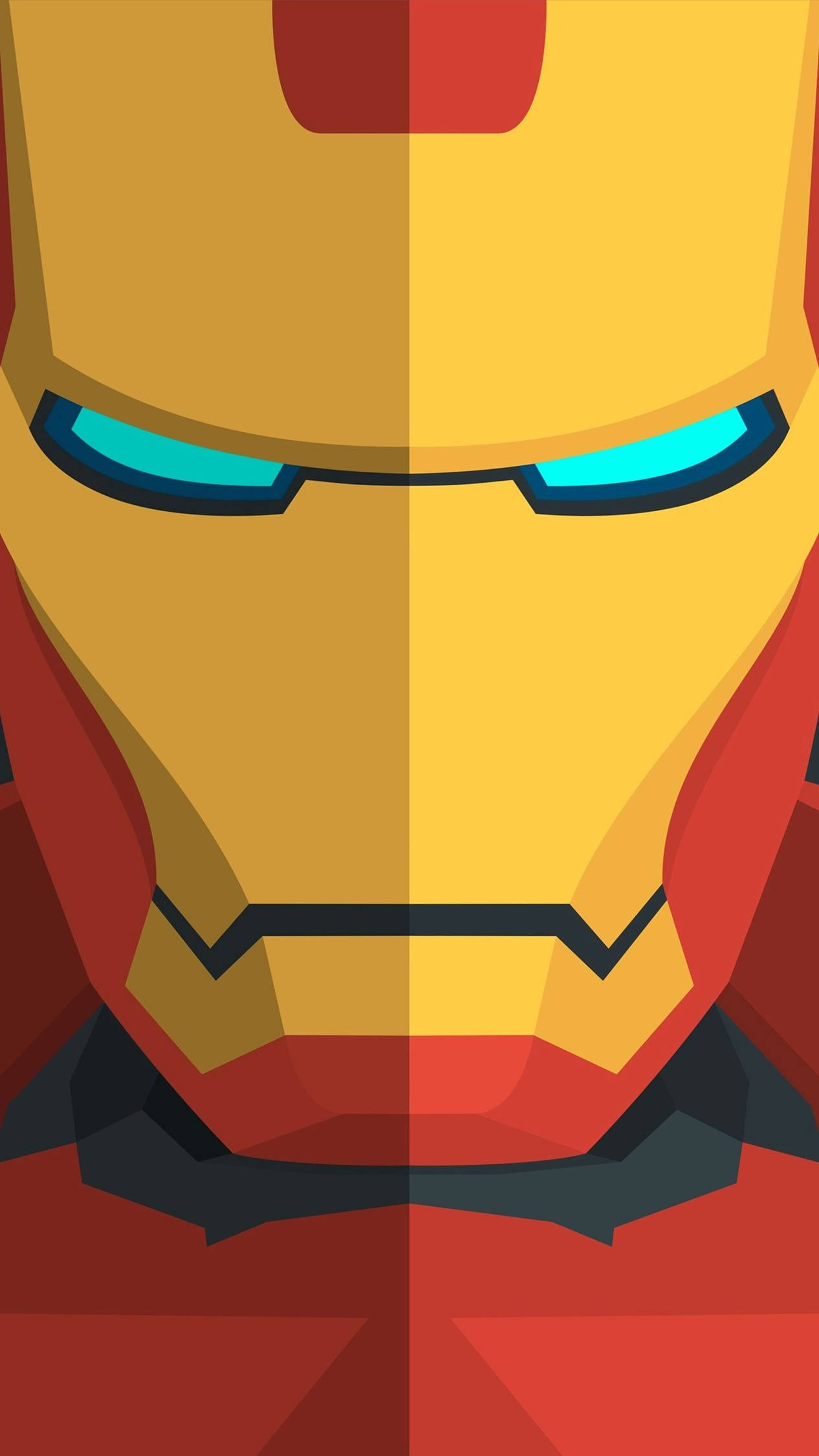 Iron Man, 4K, iPhone Yellow Shell Head, Full HD Phone Wallpaper