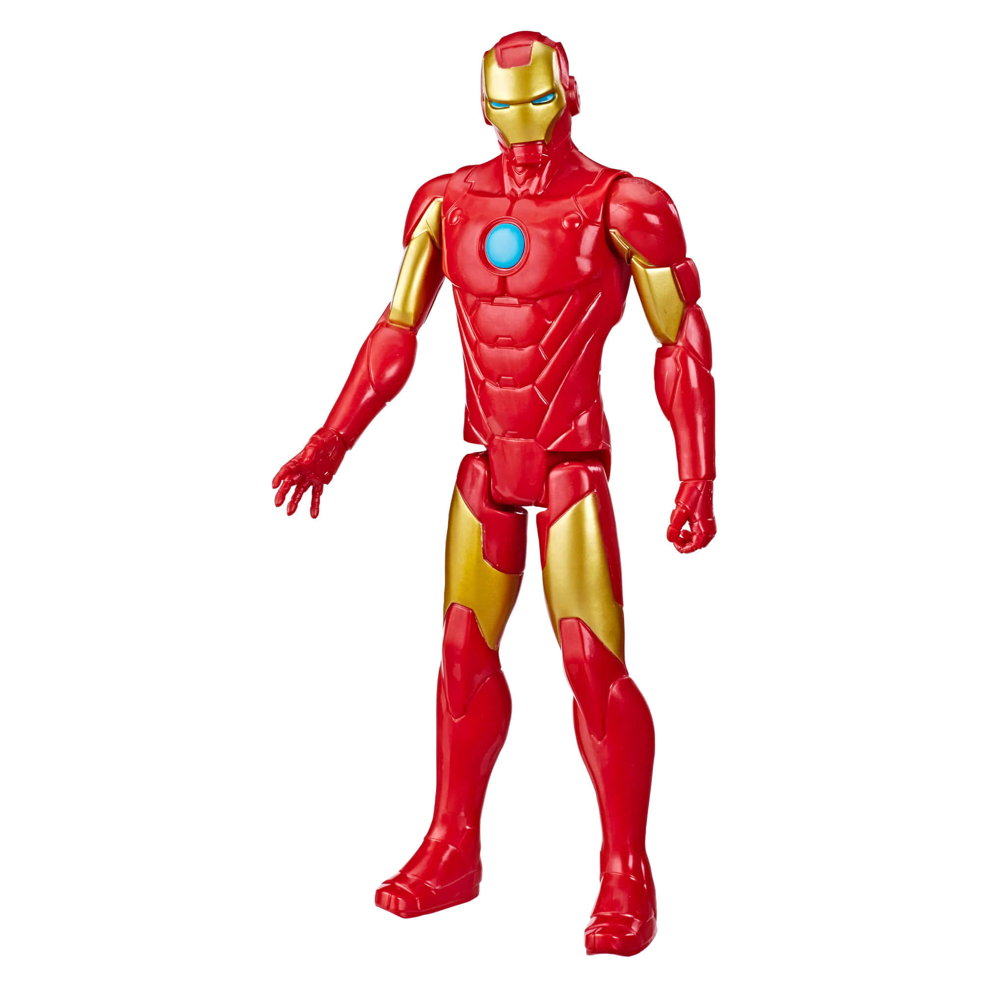 Iron Man action figures, red and gold, glowing blue eyes, Full HD Desktop Wallpaper
