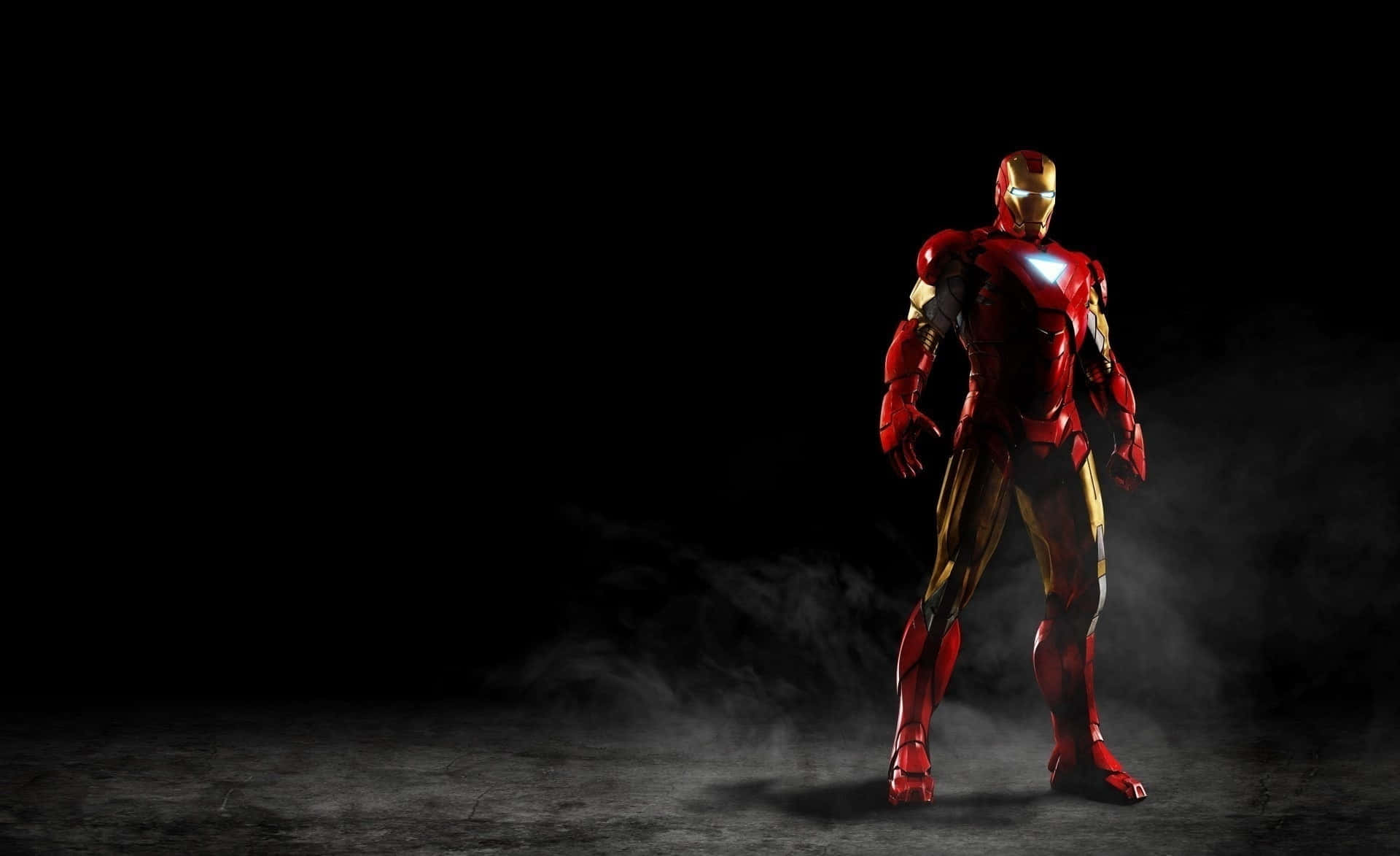 Iron Man, red and gold armor, arc reactor, Full HD Desktop Wallpaper