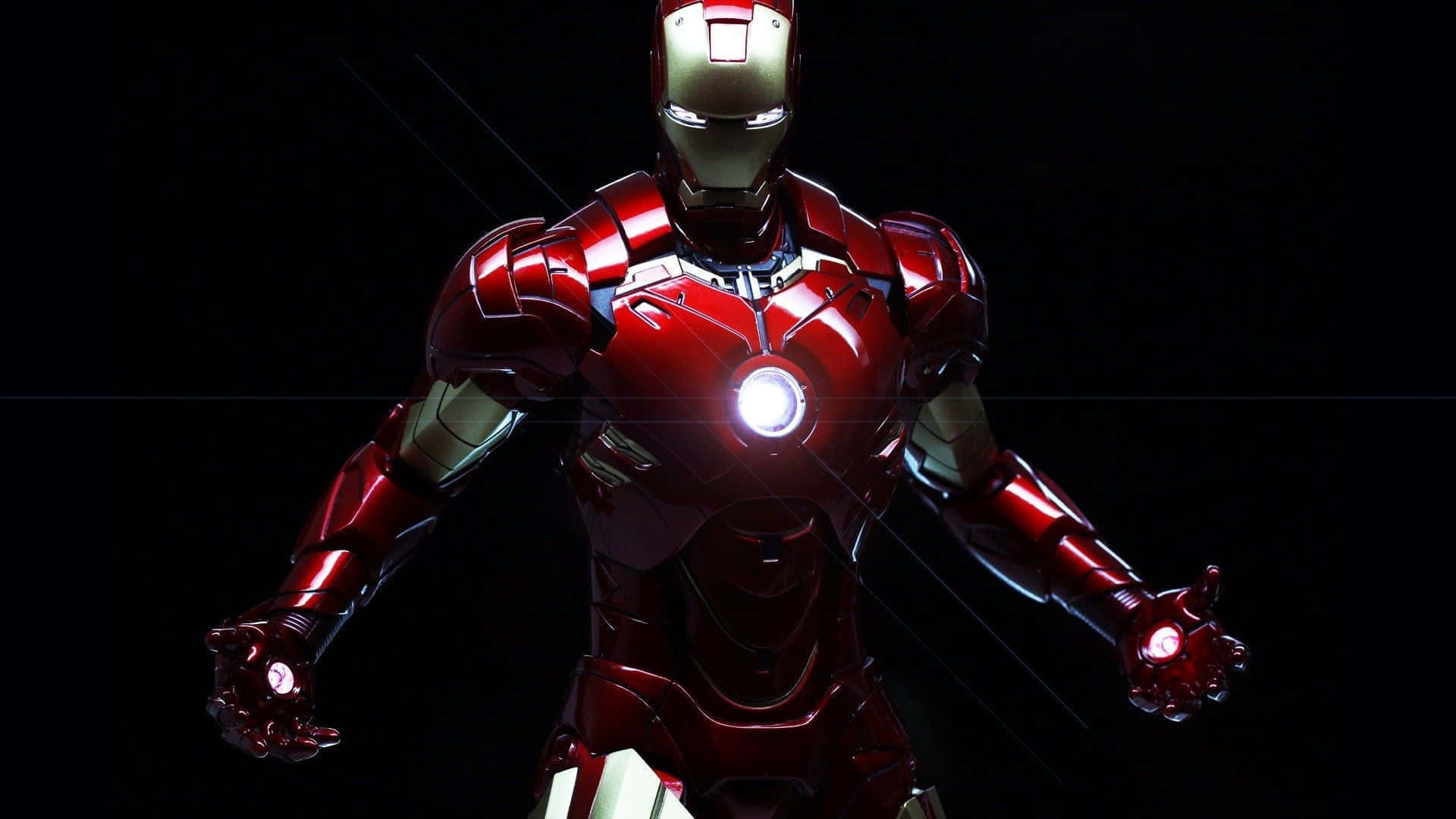 Iron Man, red and gold armor, repulsors, Full HD Desktop Wallpaper