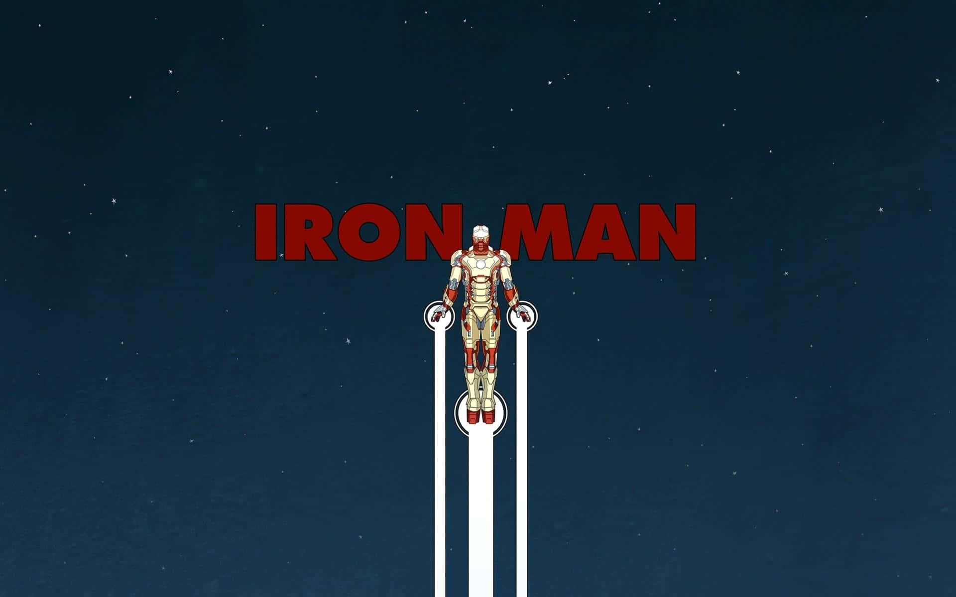 Iron Man, repulsors, starry night sky, Full HD Desktop Wallpaper