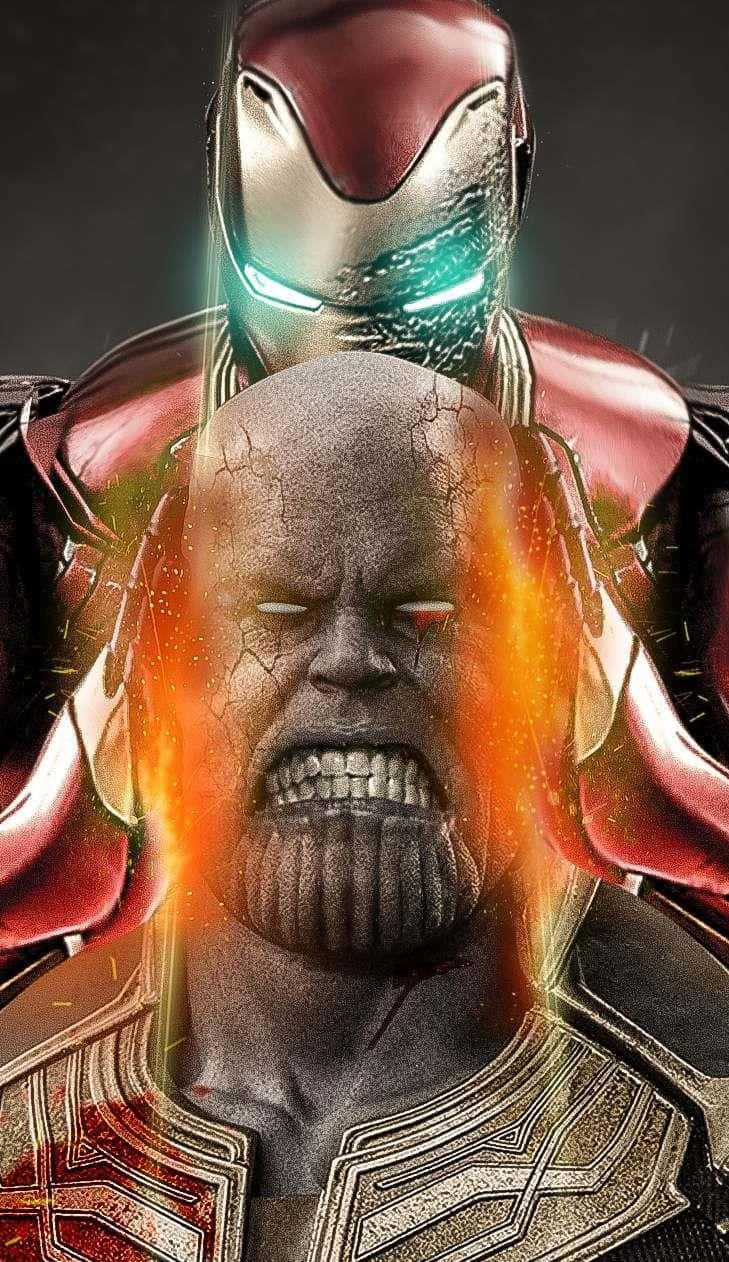 Iron Man, Thanos, arc reactor, SD Phone Wallpaper