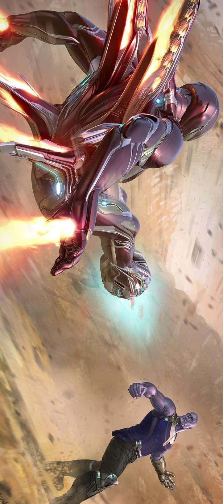 Iron Man, Thanos, desert skies, HD Phone Wallpaper