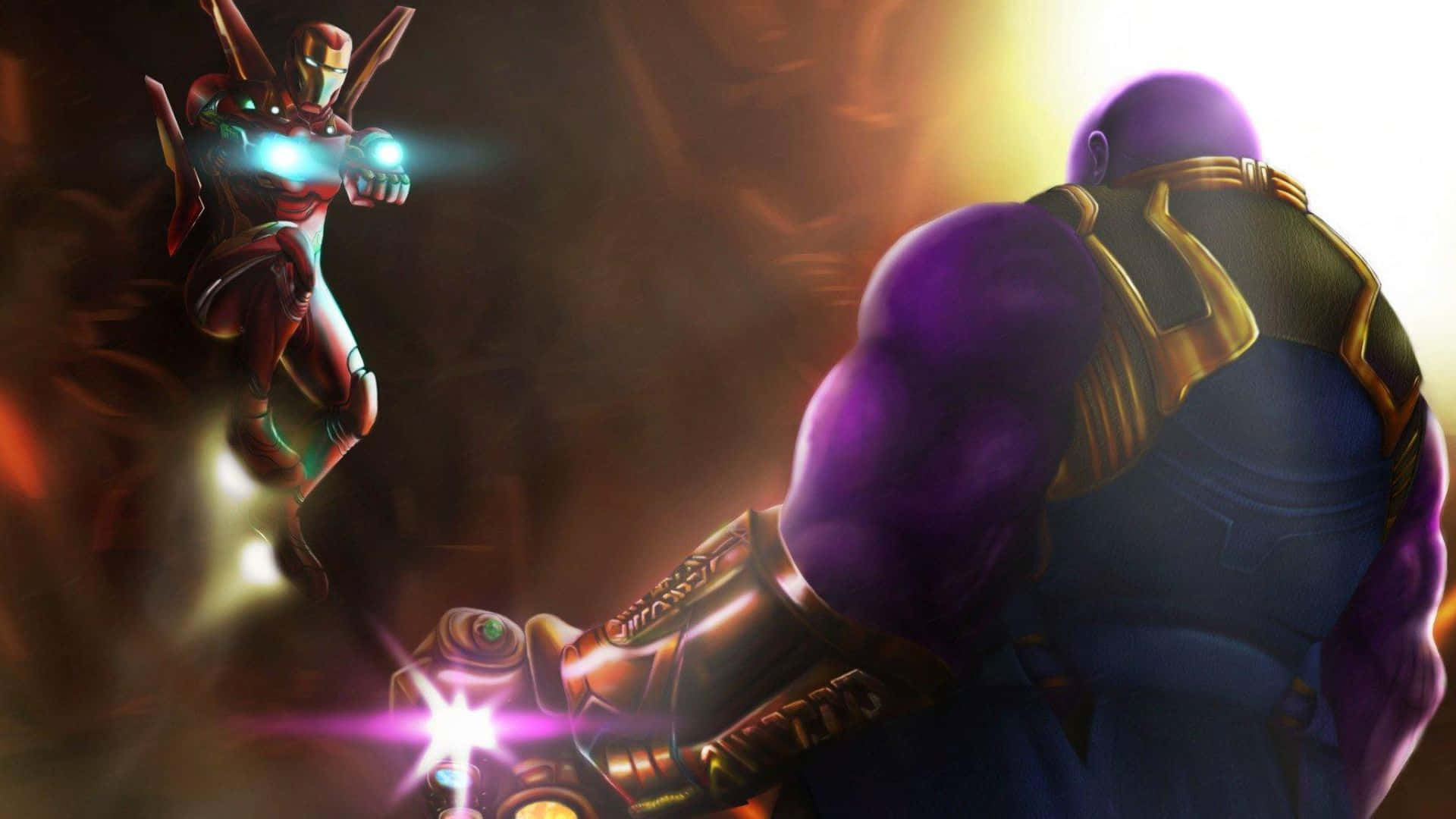 Iron Man, Thanos, repulsors, Full HD Desktop Wallpaper