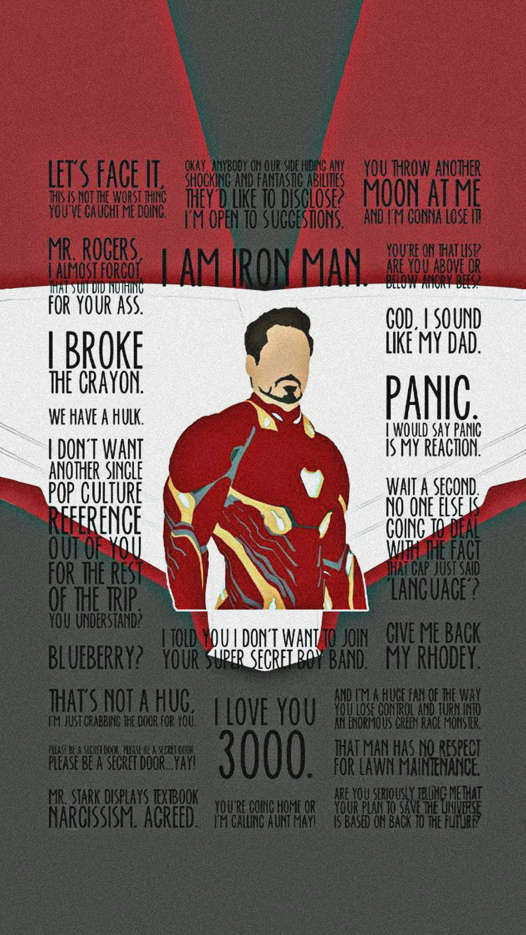 Iron Man Android, red white and gray background, stylized Iron Man graphic, Full HD Phone Wallpaper