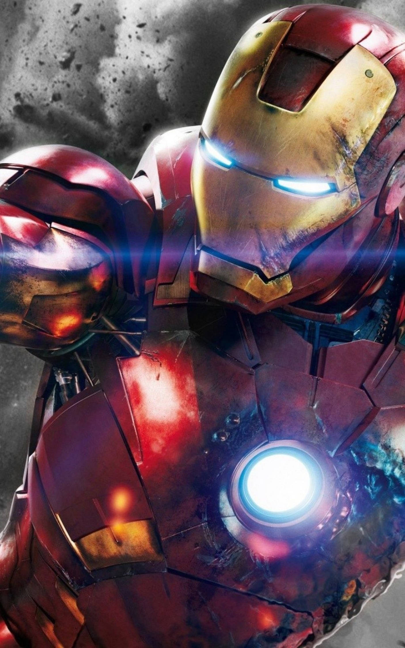 Iron Man, armored suit, blue eyes, Full HD Phone Wallpaper