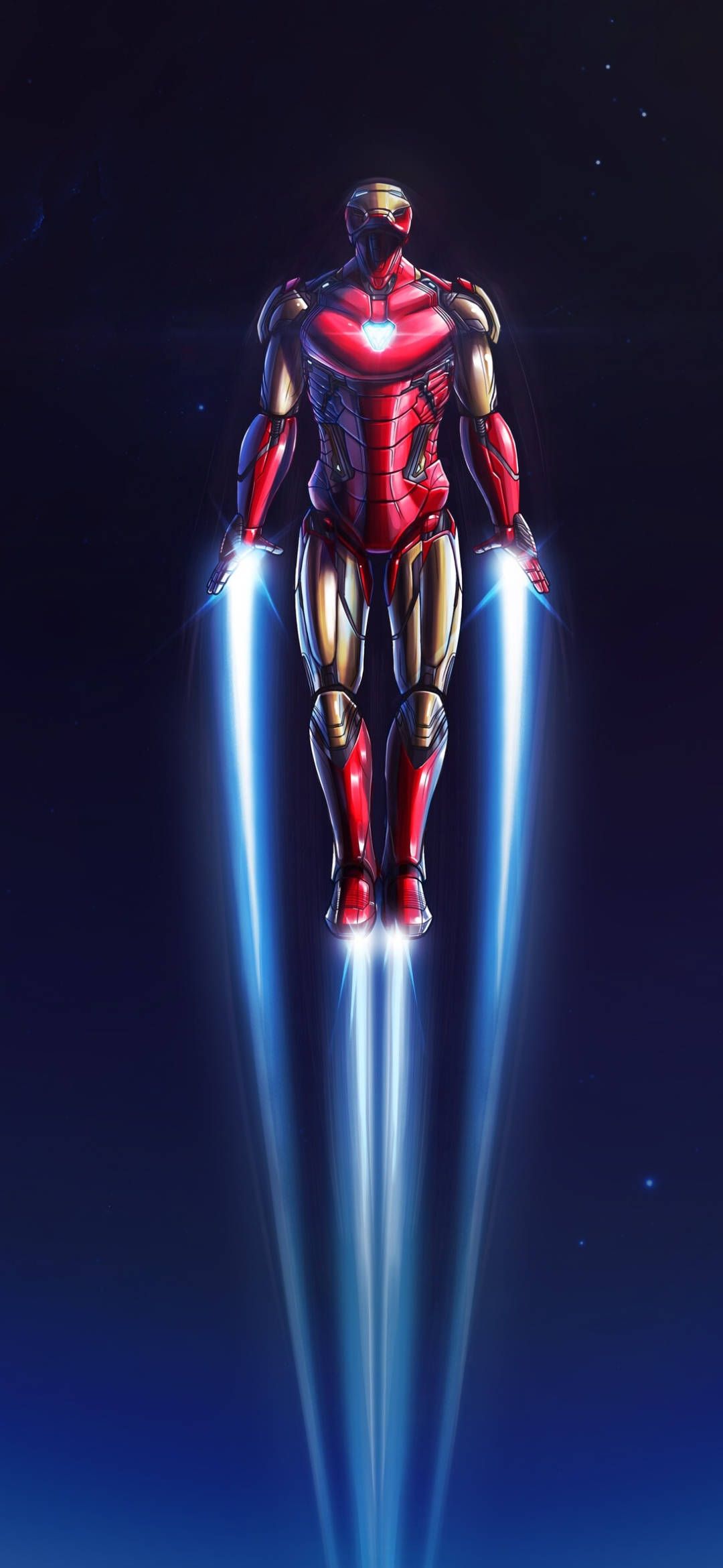 Iron Man Android, bright blue thrusters, boots, Full HD Phone Wallpaper
