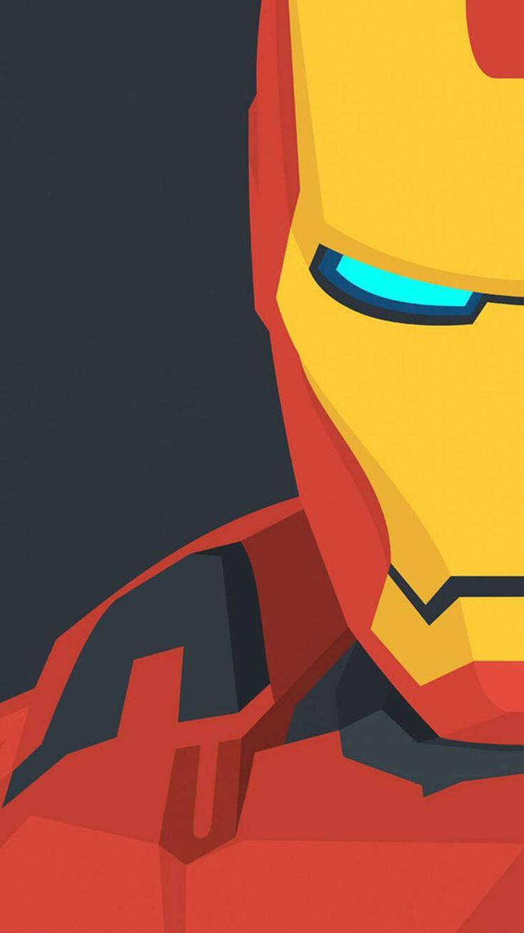 Iron Man Android, helmet, glowing blue eyes, HD Phone Wallpaper