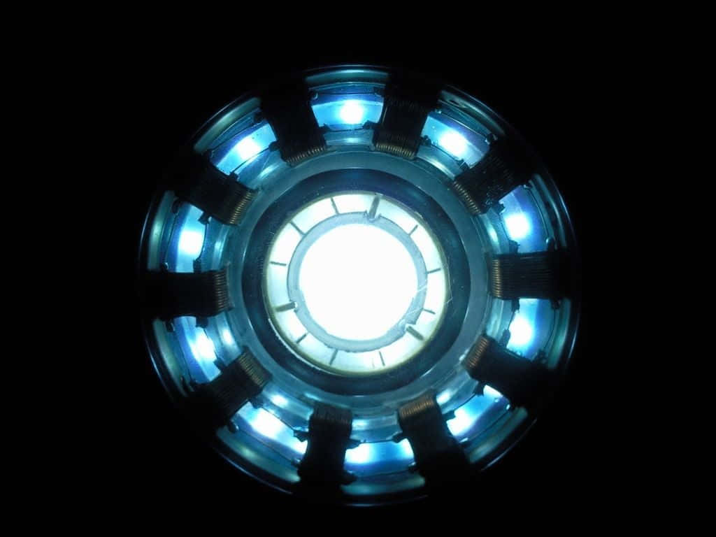 Iron Man, Arc Reactor, glowing blue, SD Desktop Wallpaper