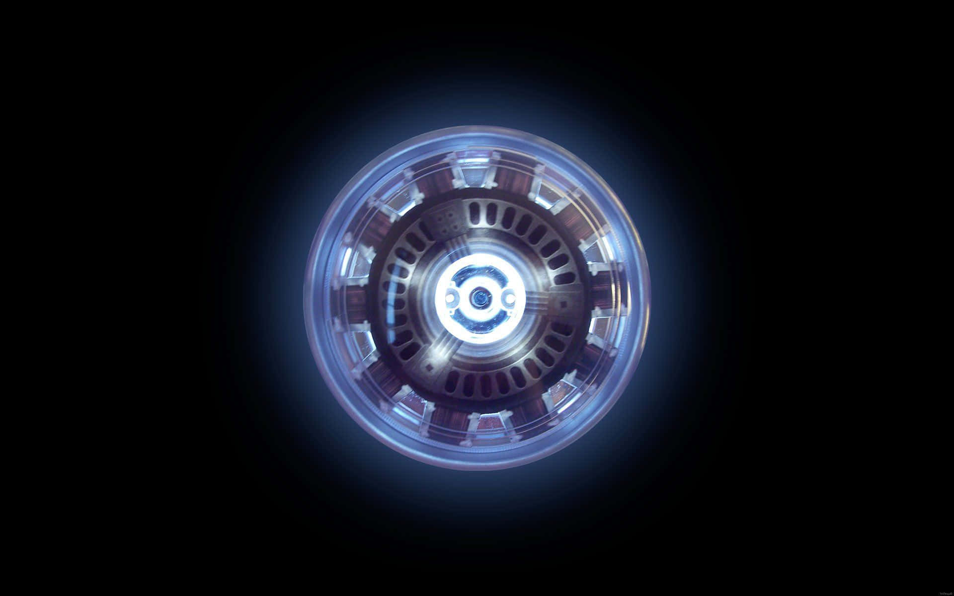 Iron Man Arc Reactor, glowing blue, circular, Full HD Desktop Wallpaper