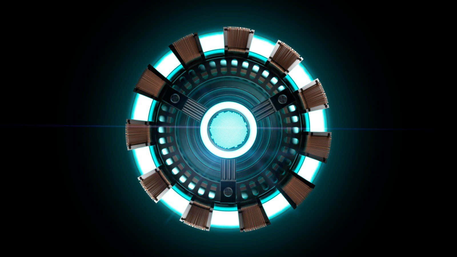 Iron Man Arc Reactor, glowing blue, circular, HD Desktop Wallpaper