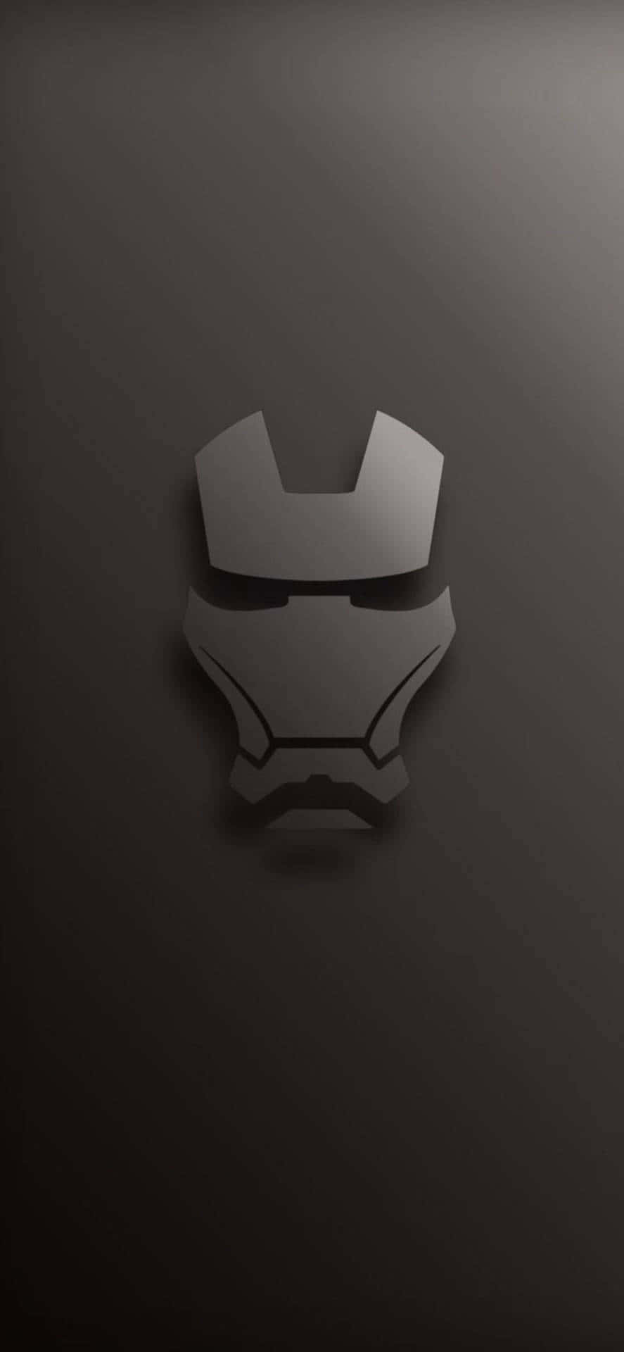 Iron Man, black and white, metallic iron man helmet silhouette, Full HD Phone Wallpaper