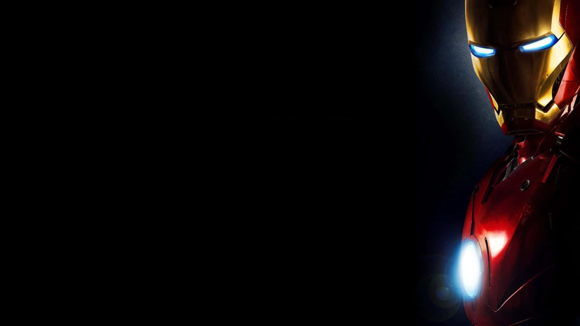 Iron Man, helmet, blue eyes, Full HD Desktop Wallpaper