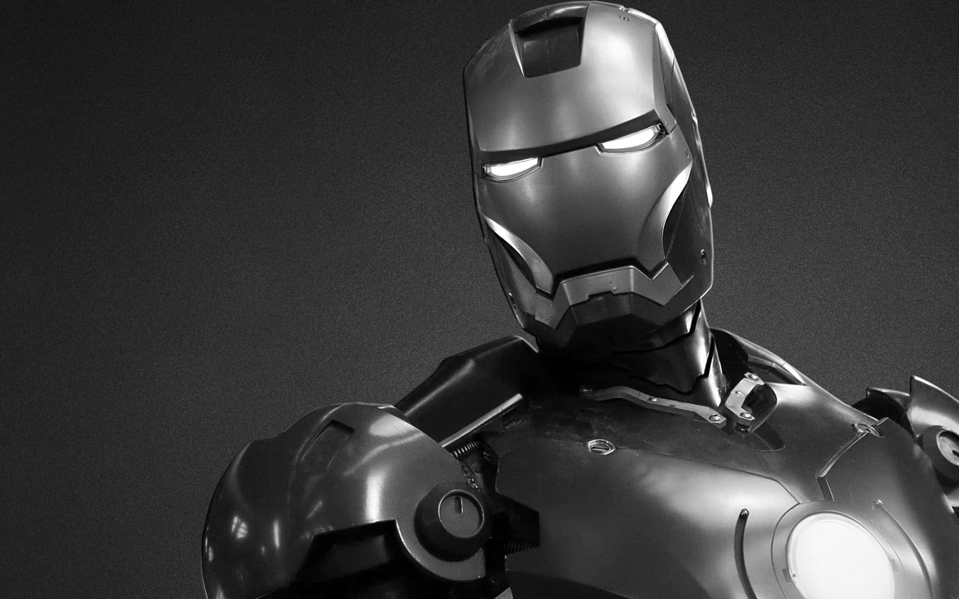Iron Man, helmet, glowing eyes, Full HD Desktop Wallpaper
