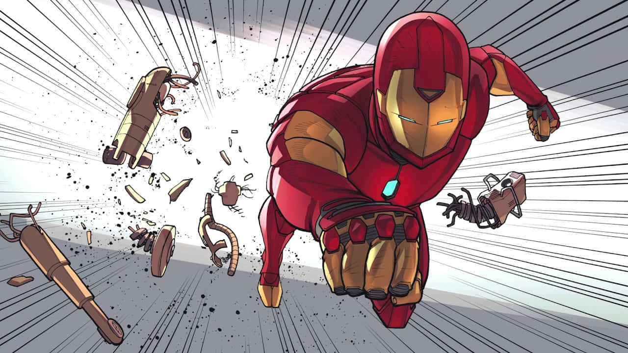 Iron Man, red and gold armor, repulsors, HD Desktop Wallpaper