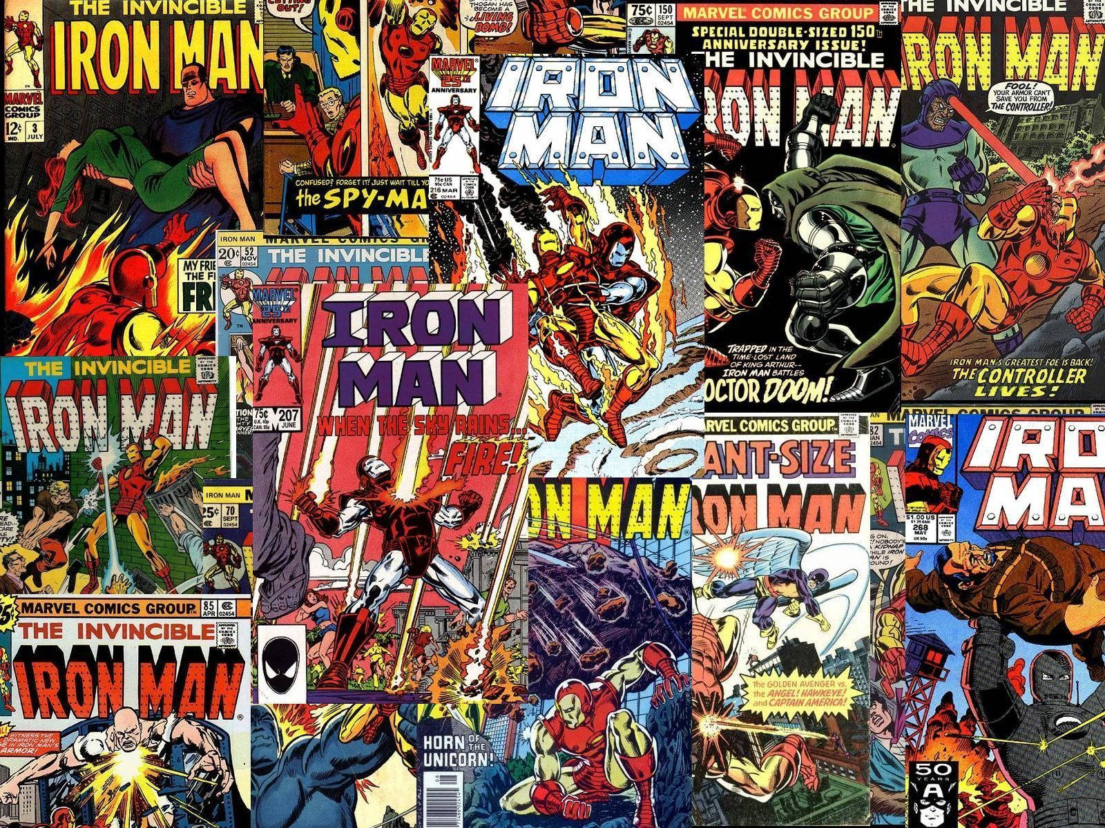 Iron Man, comic book covers, red, HD Desktop Wallpaper