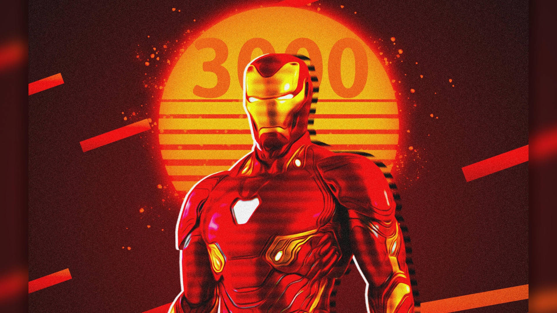 Iron Man, 3000, fiery sunset, Full HD Desktop Wallpaper