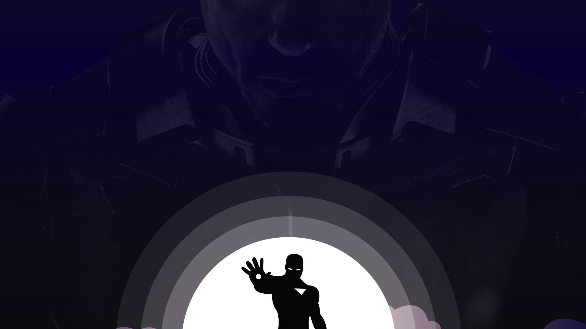 Shadow Iron Man, Full HD, glowing circle, Full HD Desktop Wallpaper
