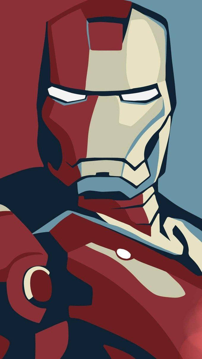 Iron Man, helmet, red, SD Phone Wallpaper
