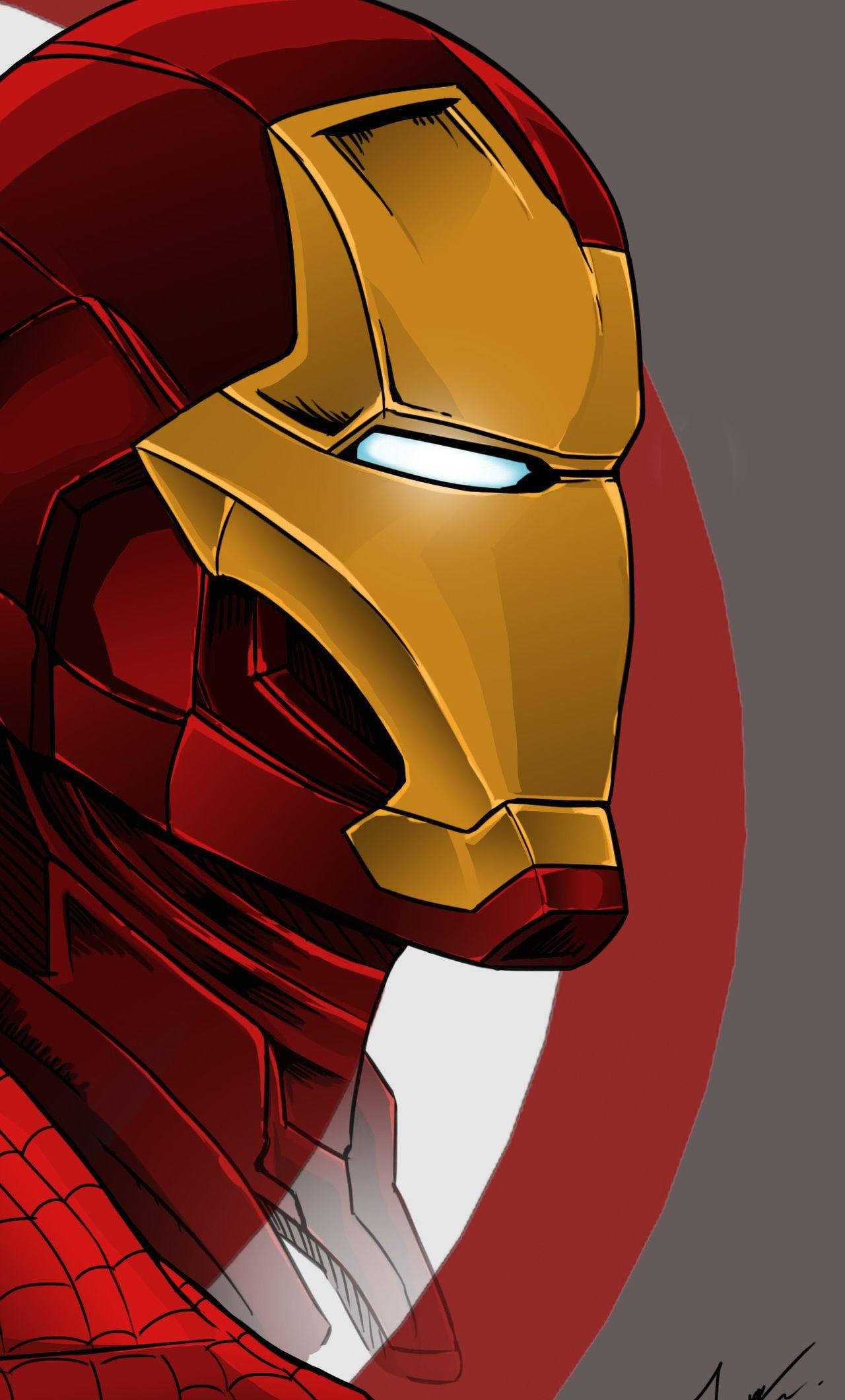Iron Man, iPhone, helmet, Full HD Phone Wallpaper