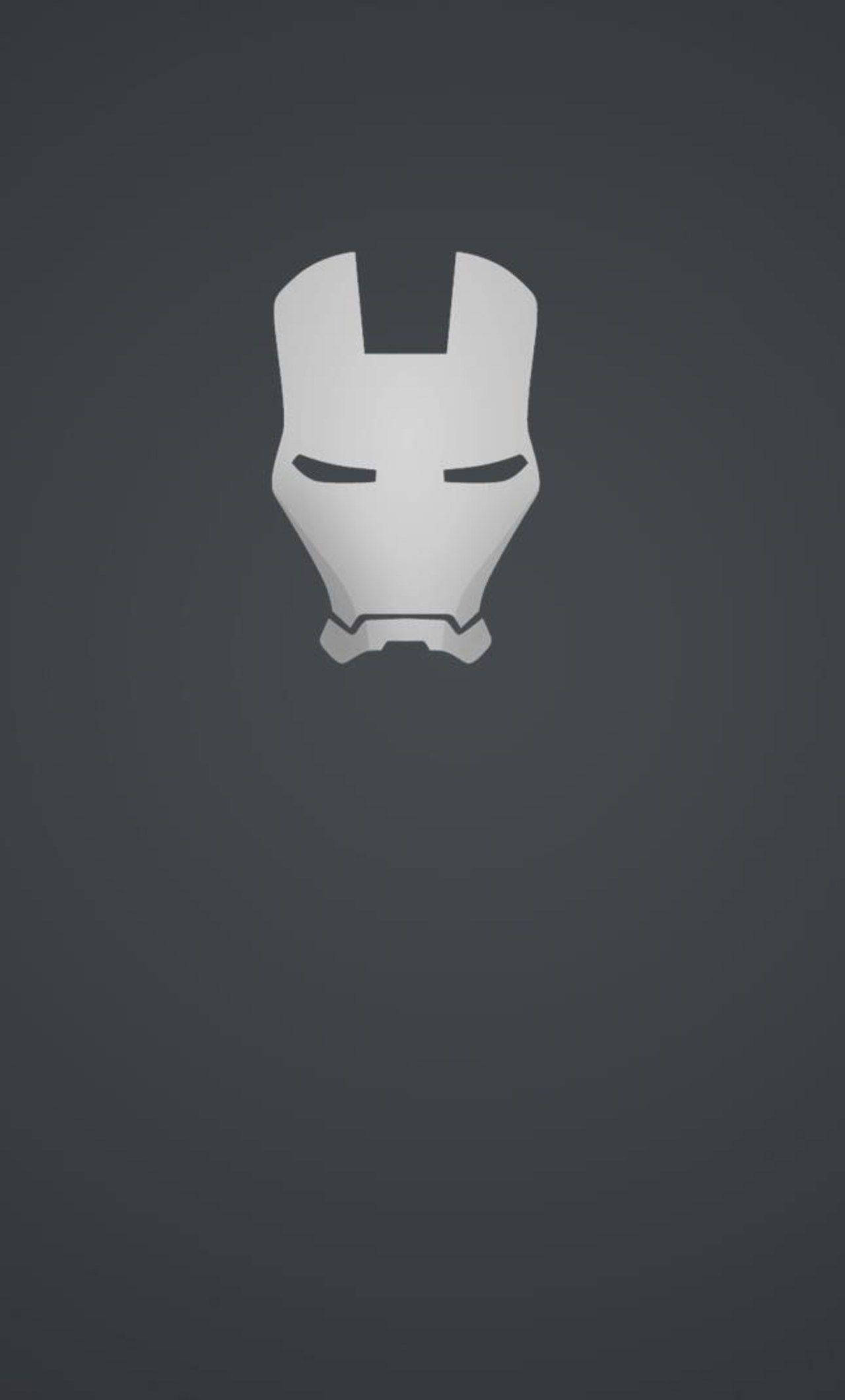 Minimalist Grey Iron Man iPhone, Iron Man helmet, white, Full HD Phone Wallpaper