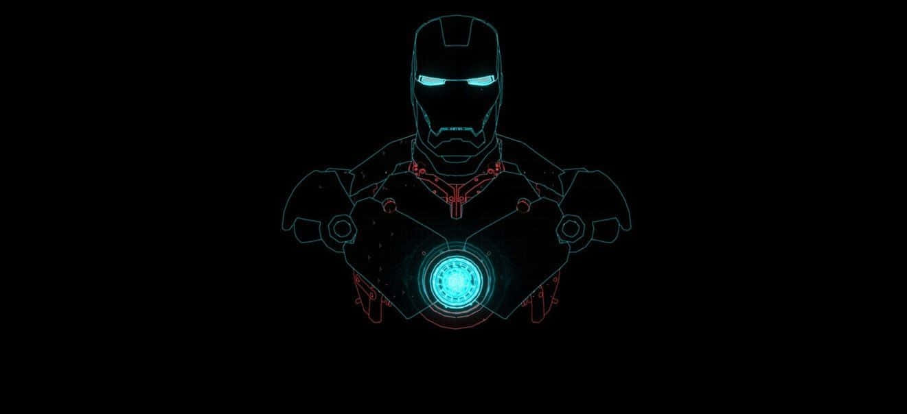 Iron Man, Jarvis, glowing blue and red armored torso, HD Desktop Wallpaper