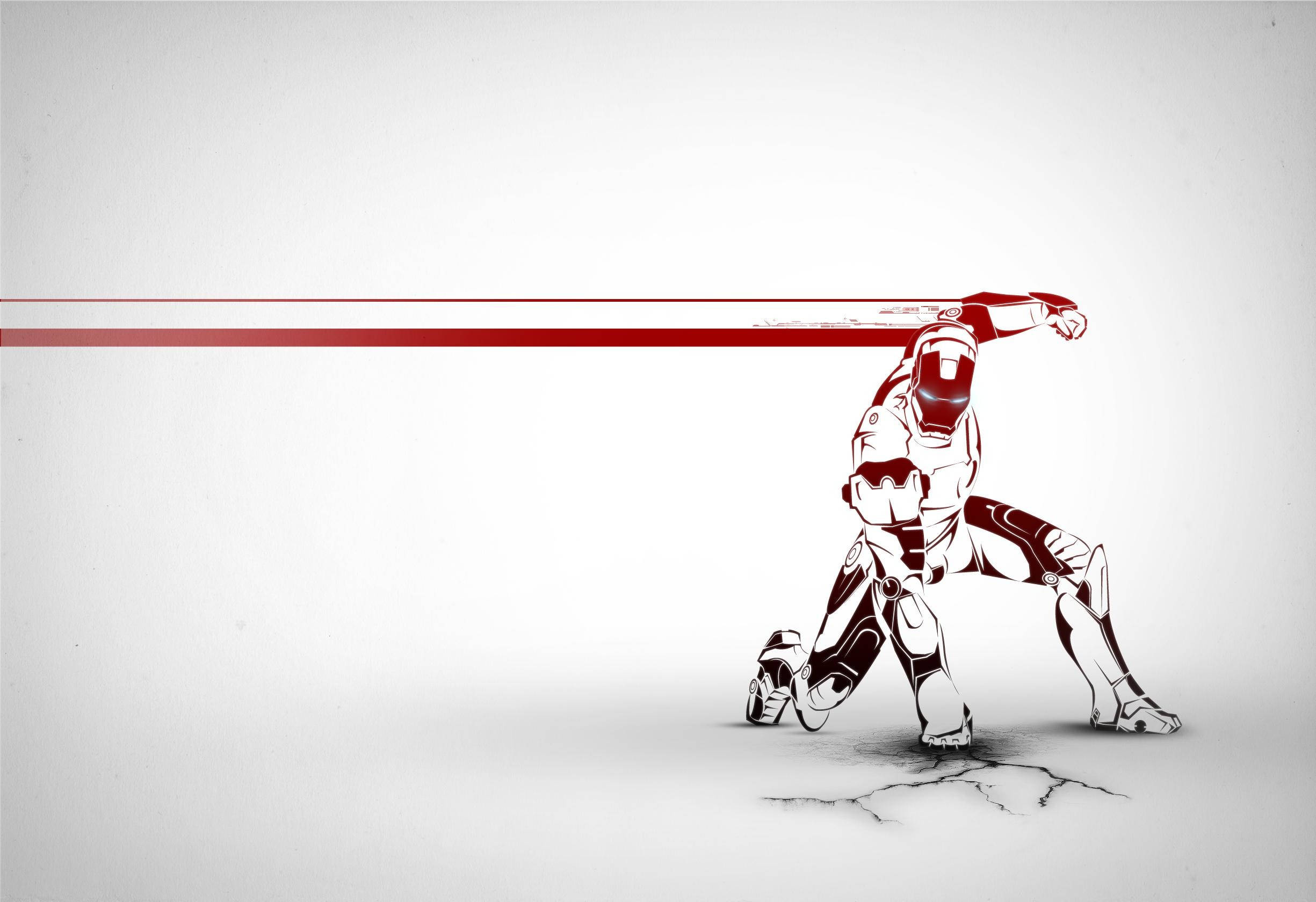 Iron Man Logo, red, white, Full HD Desktop Wallpaper