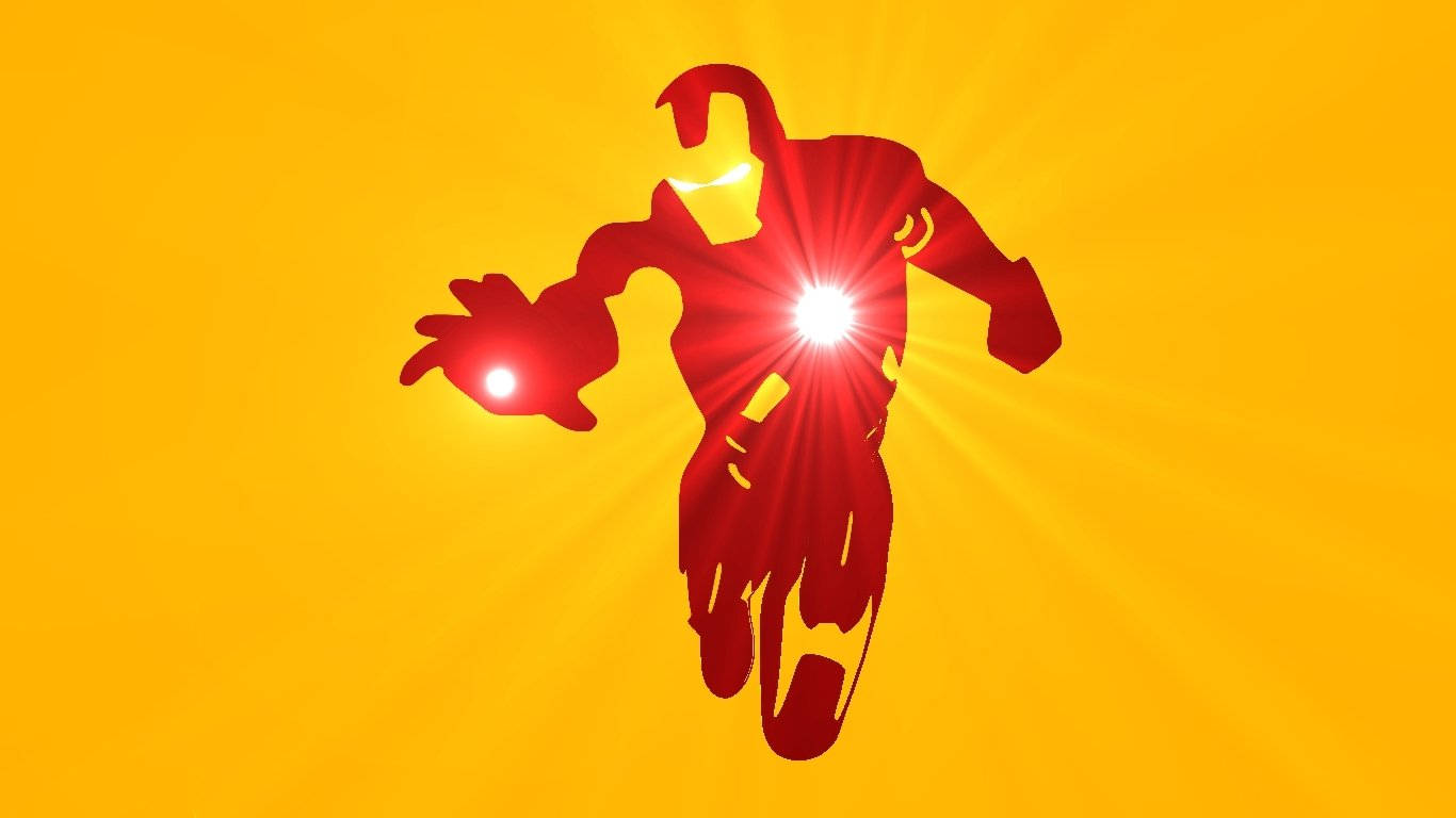 Glowing Iron Man Logo, Iron Man, red, HD Desktop Wallpaper