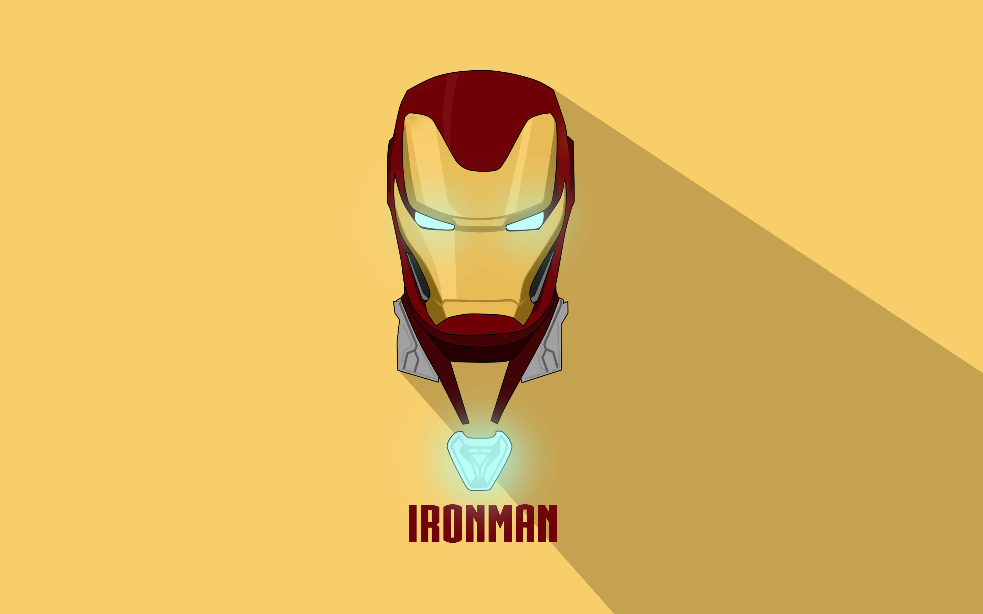 Iron Man, helmet, glowing eyes, 4K Desktop Wallpaper