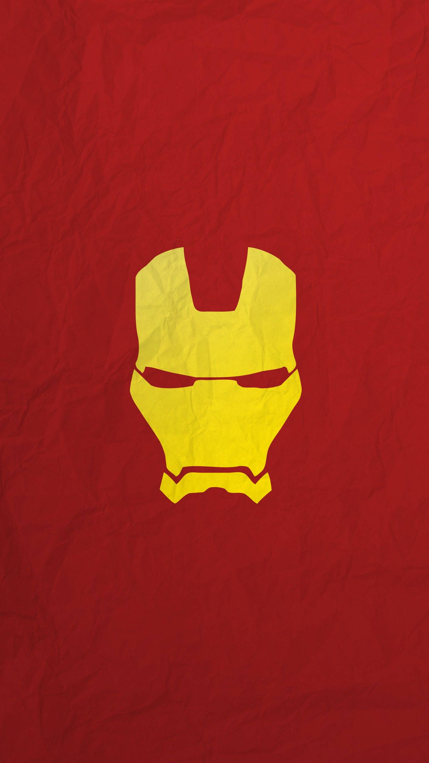 Iron Man, Iron Man helmet silhouette, yellow, 2K Phone Wallpaper