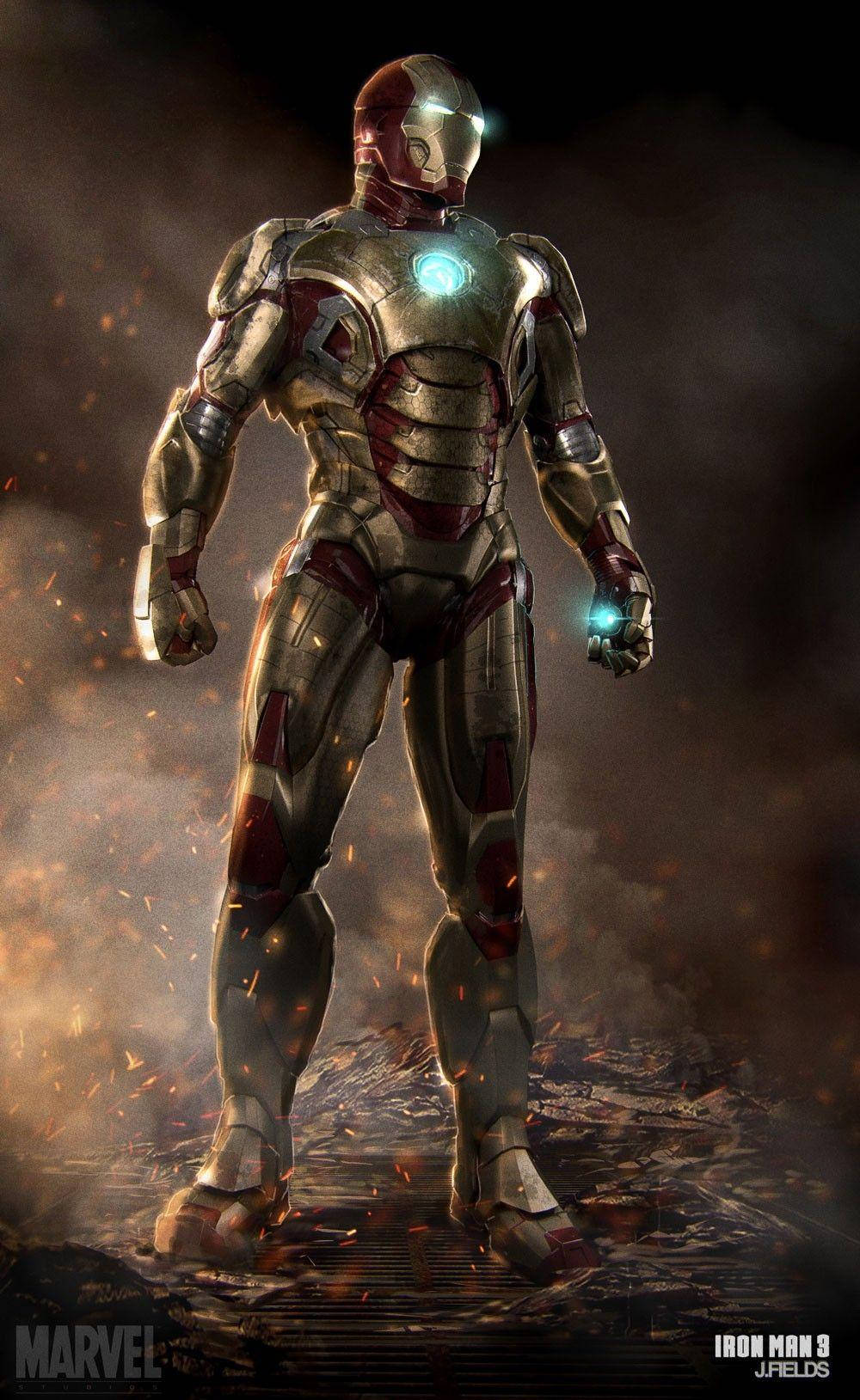 Iron Man Mark 3, battle gear, glowing chest, HD Phone Wallpaper