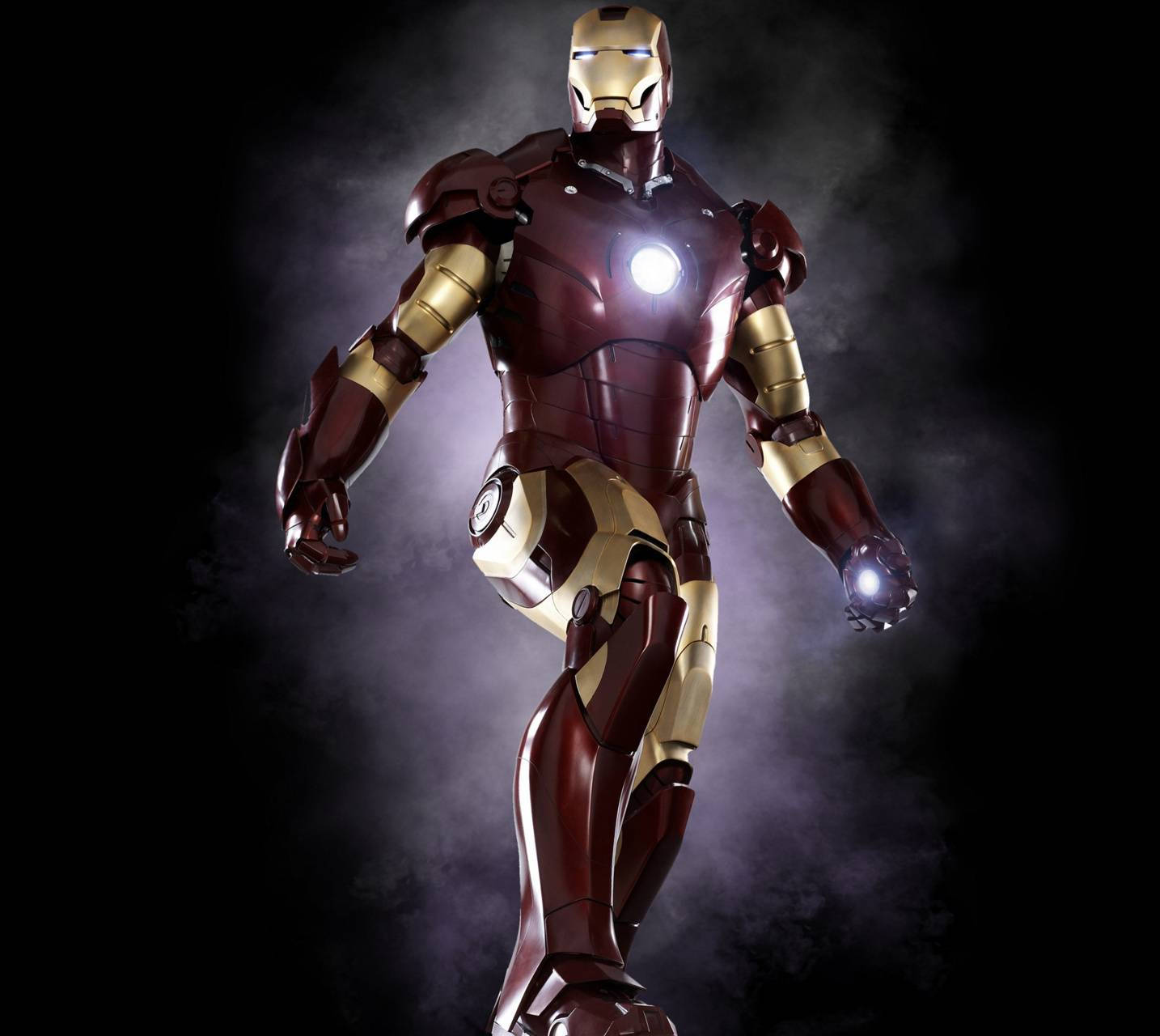 Iron Man Mark 3, red and gold armor, arc reactor, HD Desktop Wallpaper