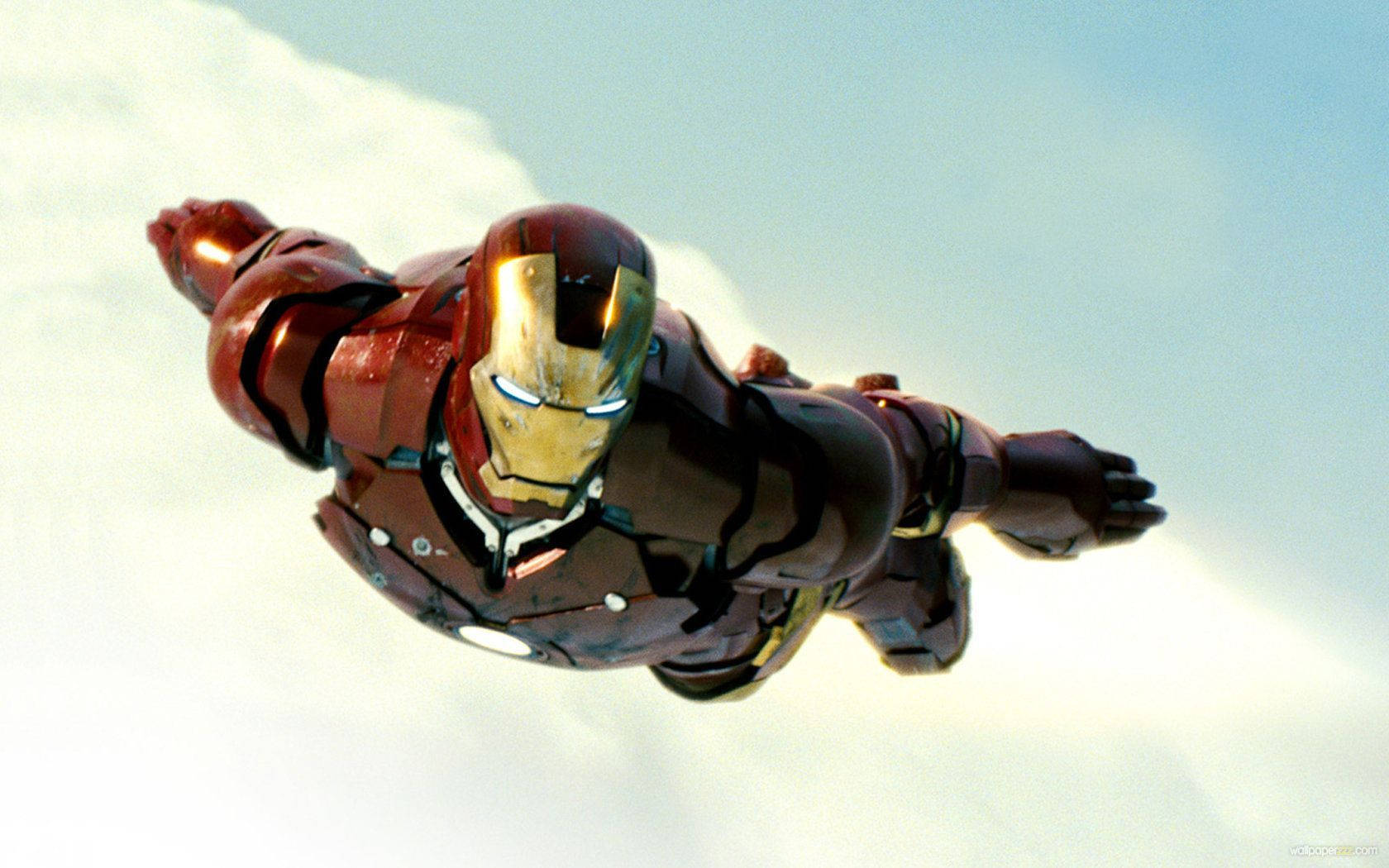Iron Man Mark 3, red and gold suit, bright sky, HD Desktop Wallpaper