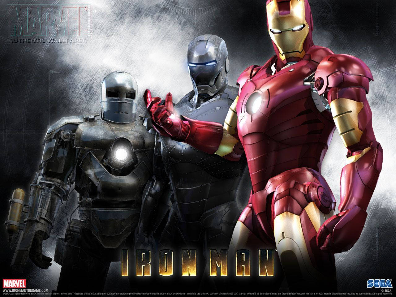 Iron Man Mark 3, glowing chest lights, smoky dark background, HD Desktop Wallpaper