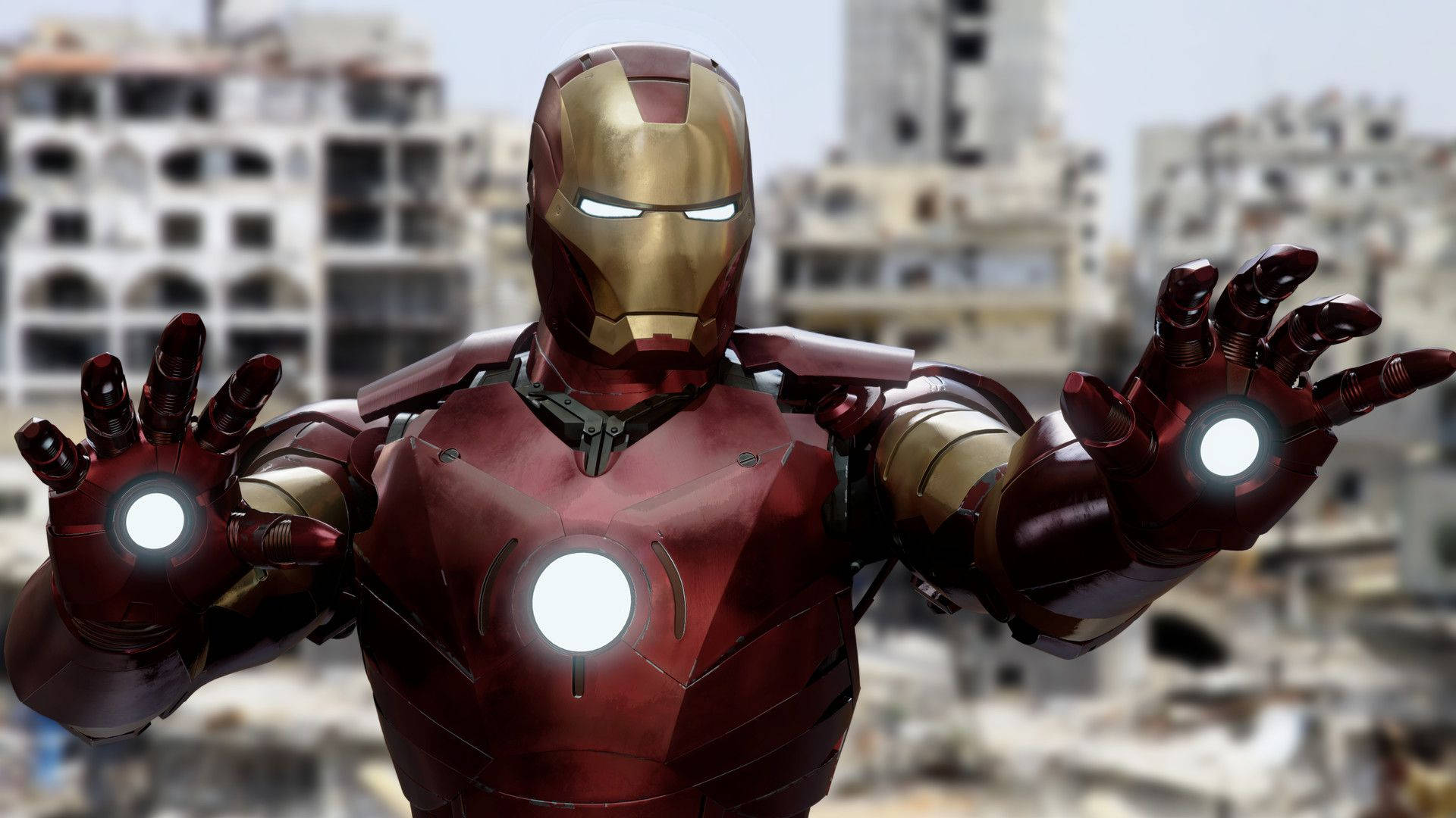 Iron Man, Mark 3, repulsor hands, Full HD Desktop Wallpaper
