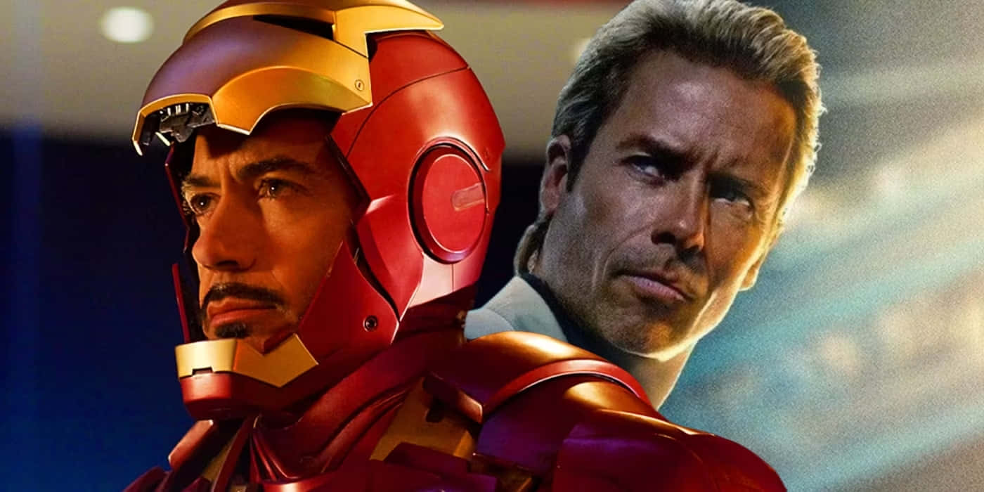 Iron Man, red and gold armor, white shirt, HD Desktop Wallpaper