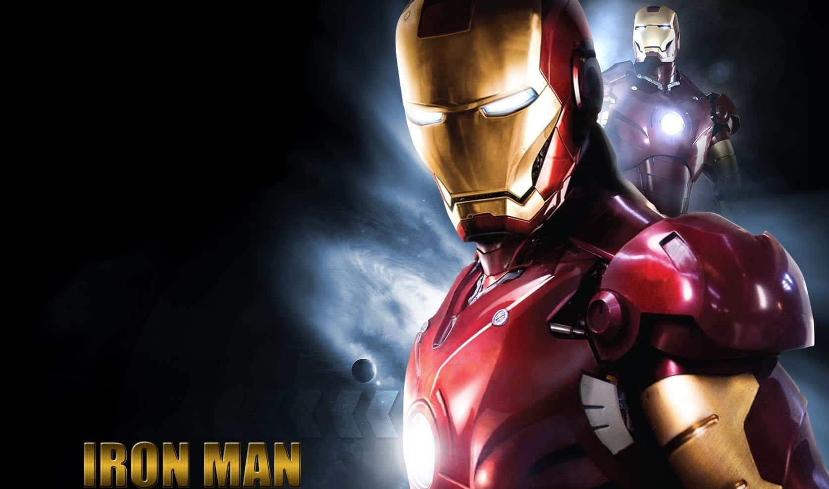 Iron Man, red and gold armor, chest arc reactor, HD Desktop Wallpaper