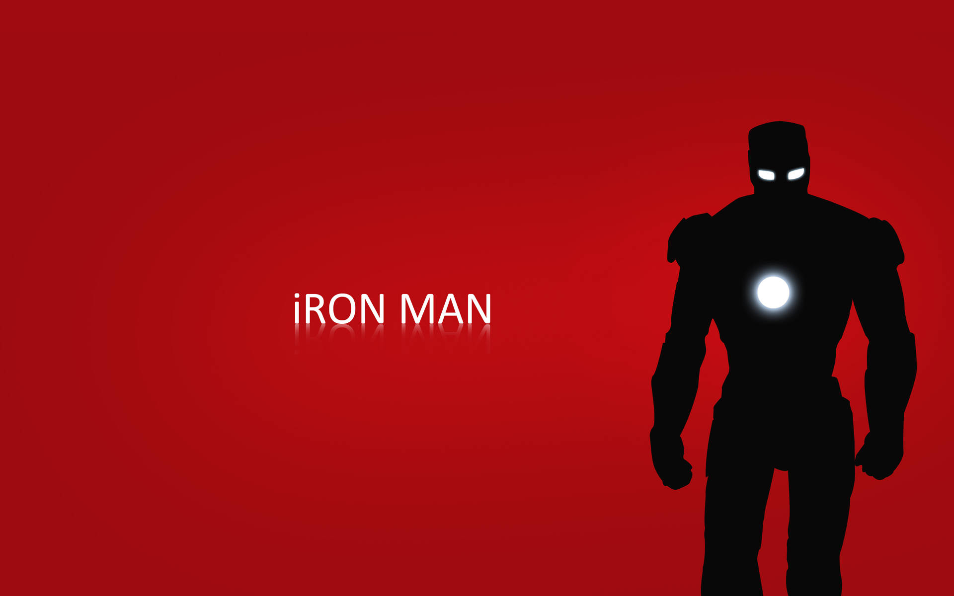 Iron Man, logo, black figure, Full HD Desktop Wallpaper