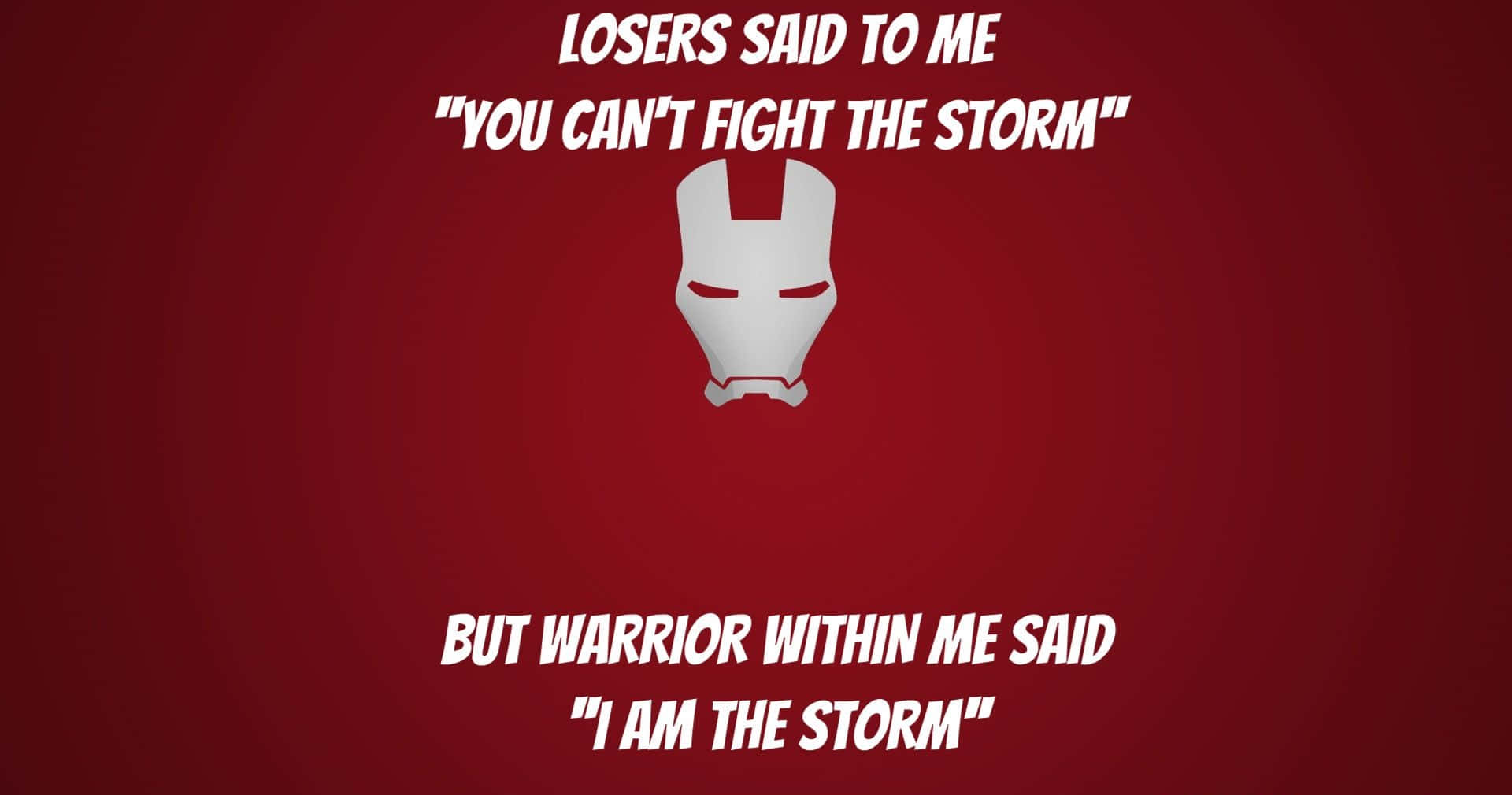 Iron Man, red background, white Iron Man helmet silhouette, Full HD Desktop Wallpaper