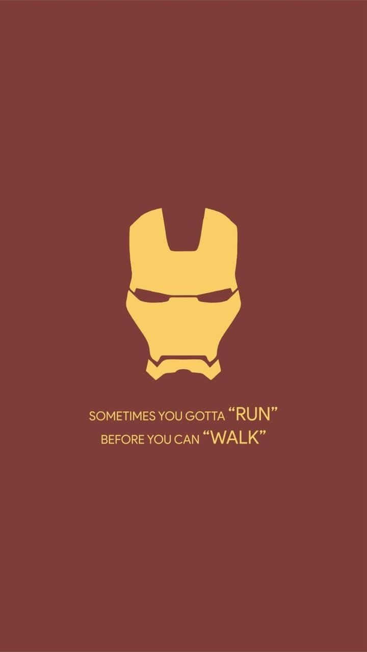 Iron Man, golden Iron Man helmet, maroon background, HD Phone Wallpaper